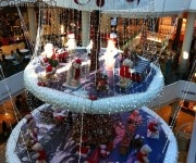 Christmas decoration in Dundrum shopping centre in Dublin