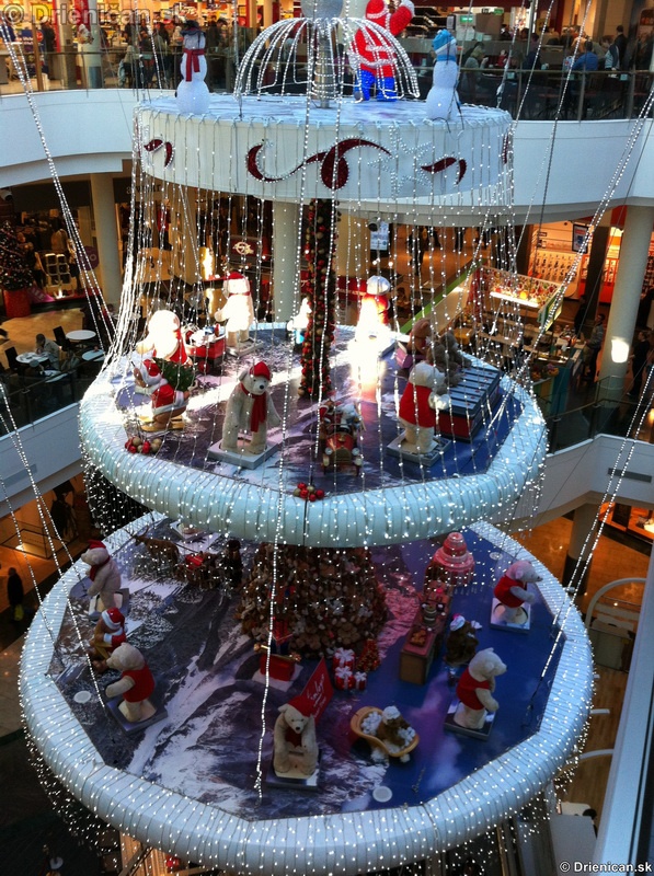 Christmas decoration in Dundrum shopping centre in Dublin
