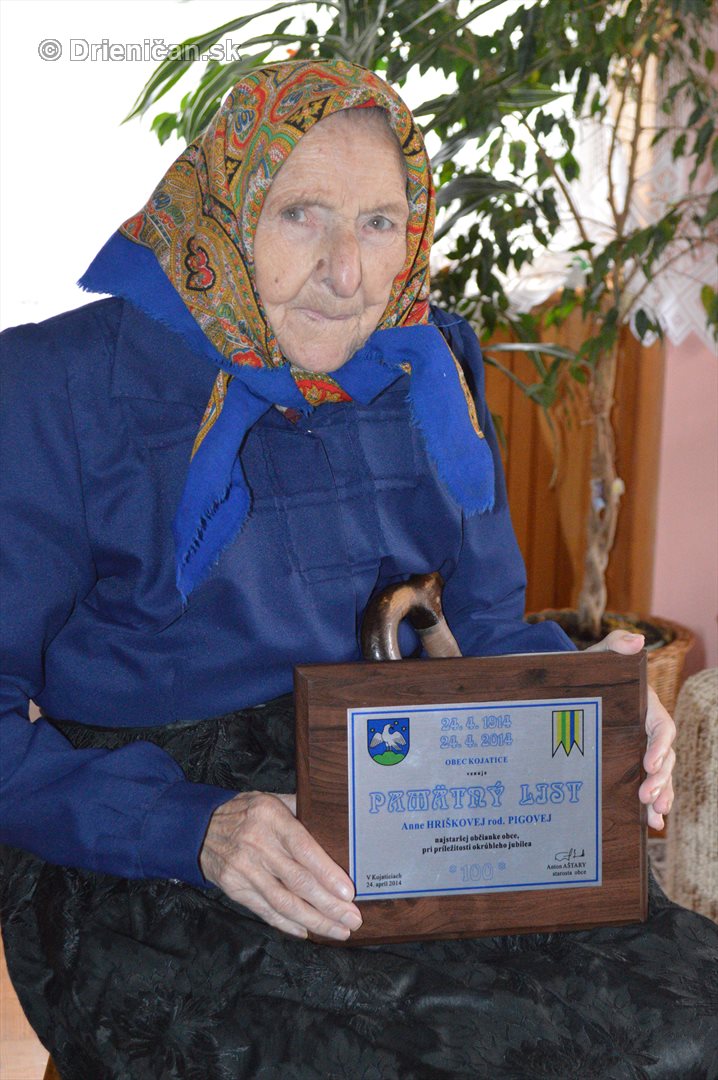 Anna Hrišková sa dožíva 100 rokov