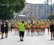 MS ma mažoretiek Sabinov, centrum mesta