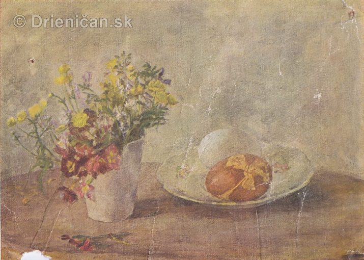 Radostné Velikonoce, O. Bartošíková: Velikonoční zátiší, Kčs 0.50, 21.4.1954