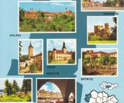 Jihlavsko, okres Jihlava. V oblasti, položené v Jihlavských vrších Česko-moravské vrchoviny, je množství příležitosti k rekreaci i poznávání přírodních krás a kultúrnich památek. Jeji metropoli je Jihlava se slavnou hornickou minulostí, zájem přitahuje krásna Telč, starobylá Třešť a Brntice, hrad Roštejn i letovisko Řasná. Znaky měst, hradů a zámků: Jihlava, Roštejn, Telč, Třešť, Brtnice, Rokštejn, Polná