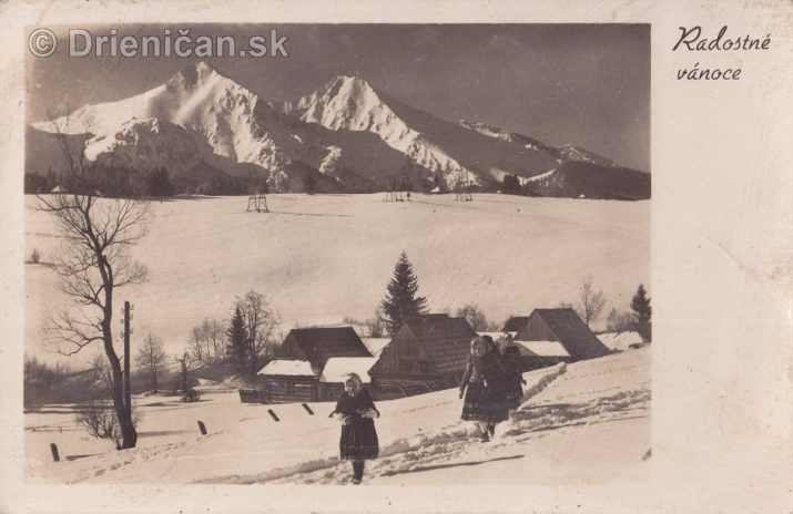 Radostné vánoce, Ždiarské Tatry, fotografie Ferdinand bučina, Kčs 0,50, 1959