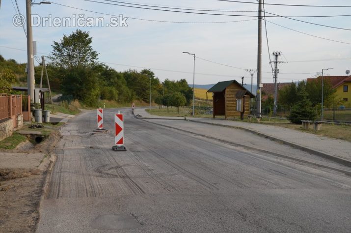 Nový asfalt medzi Drienicou a Sabinovom